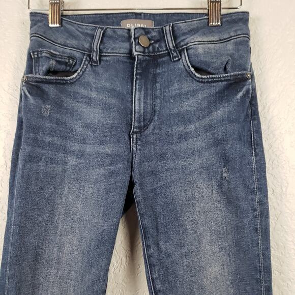 DL1961 Released Hem Skinny Jeans High Waist - 24 - Picture 2 of 6